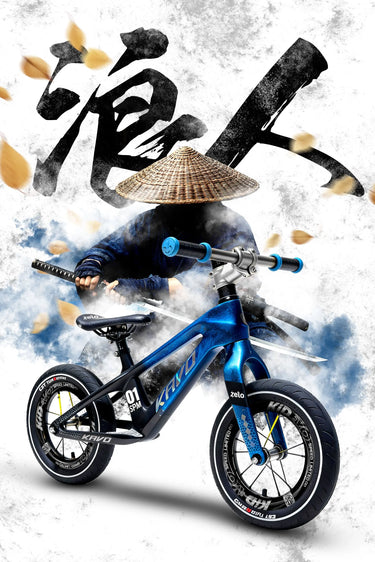 KAVO SPM X ZELO T1000碳纖維競技兒童滑步車-藍染浪人 - ZELO SPORT