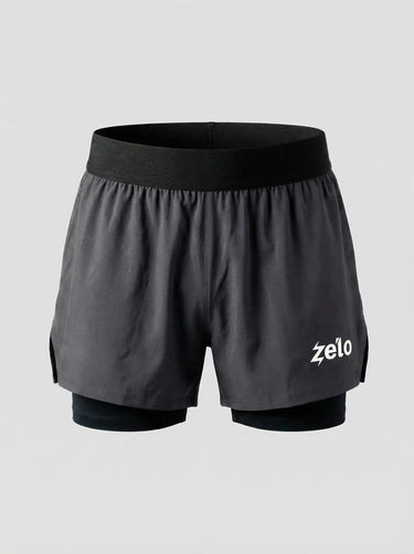 ZELO Fiamma 青少年雙層跑步短褲|輕量快乾・內裡壓縮穩定・側開衩(預定商品預計4月中發貨) ZELO