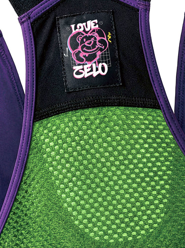 NEW!競技 PRO 兒童滑步車褲｜兒童滑步車吊帶褲緊身透氣 ZELO 坐墊-影藤紫(預定商品預計4月底前發貨) ZELO