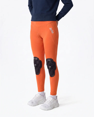 ZELO Kids Balance Bike Compression Pants｜Knee Protection・4-Way Stretch S-5XL - HINODE ORANGE