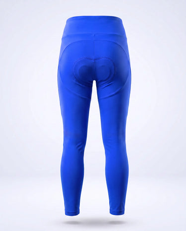 ZELO kids 4-way stretch compression sports pants back view in Aoi Sky Blue